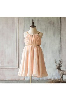 Abito da Cerimonia Bambini con Fusciacca Mini Conotta in Chiffon decorato