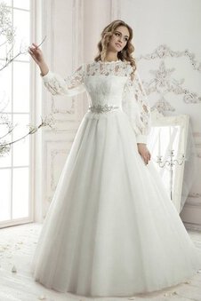 Abito da Sposa Lusso in Pizzo con Applique Favola in Tulle