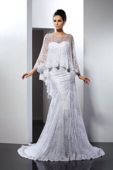 Abito da Sposa in Pizzo Lunghi Alta Vita Sirena con Applique