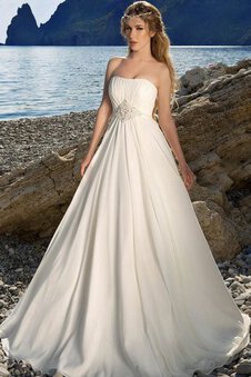 Abito da Sposa Semplice Senza Strap a Riva A Terra Formale E Informale