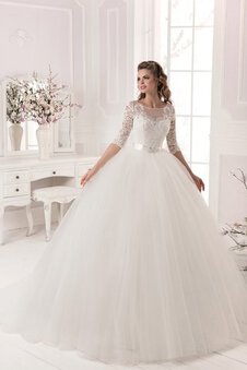 Abito da Sposa Elegante con Perline con Nastro Sogno con Applique