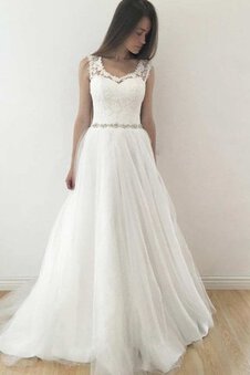 Abito da Sposa A-Line Favola in Pizzo Vintage in Tulle