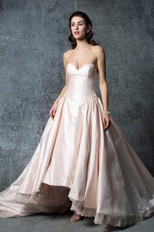 Abito da Sposa Radiosa Conservatore Lungo in Taffeta Lusso