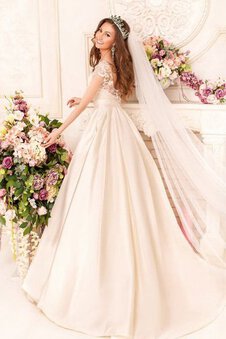 Abito da Sposa Tondo in Pizzo Originale A Terra A-Line