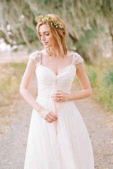 Abito da Sposa Moderno con Piega Sexy Cuore Cerniera