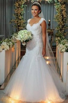 Abito da Sposa Senza Maniche Cuore Naturale Moda con Applique