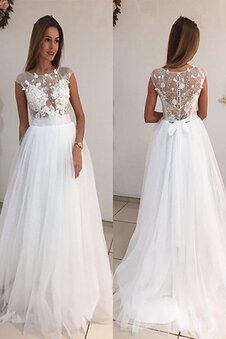 Abito da Sposa Naturale Principessa in Tulle Tondo A-Line