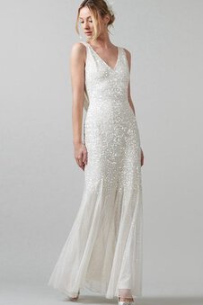 Abito da Sposa Moderno a Riva Semplice V-Scollo Elegante