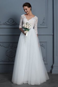 Abito da sposa più recente con ricamo all aperto a-line principessa in tulle