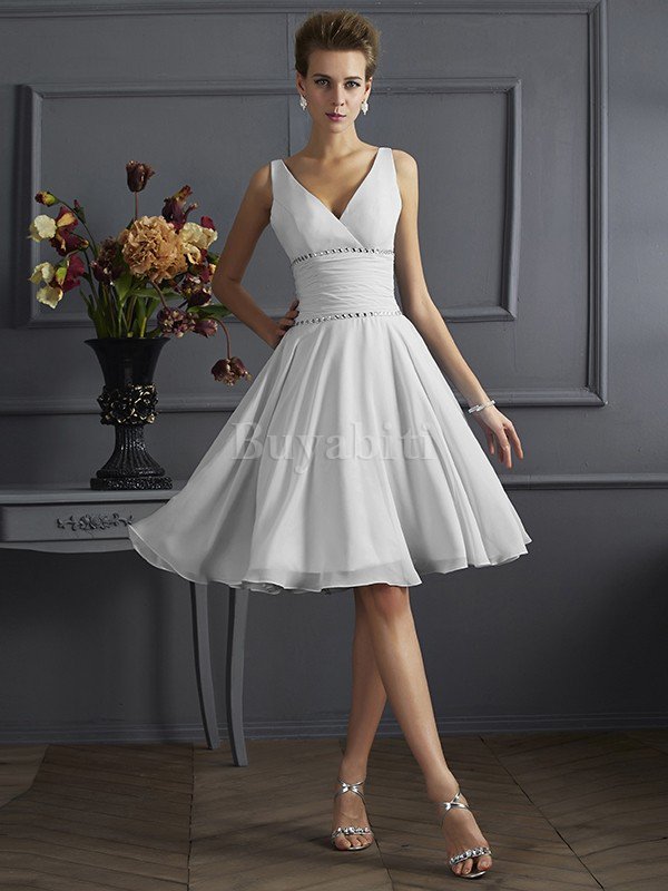 Vestiti chiffon al ginocchio sales